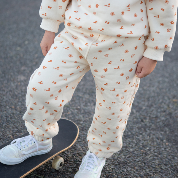 Close up of Sun Dance Track Pants on Child