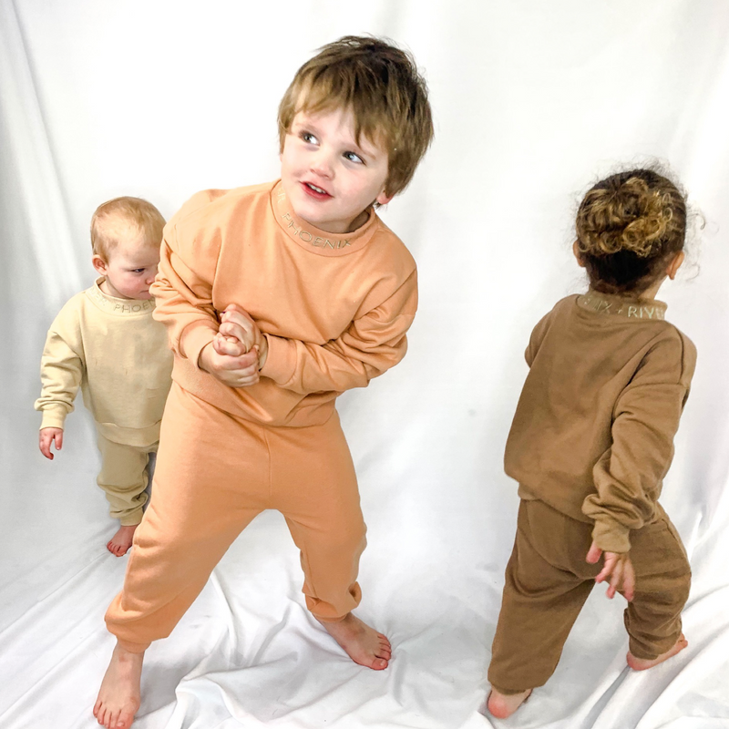 Children wearing Ocean Track Pant and Pullover